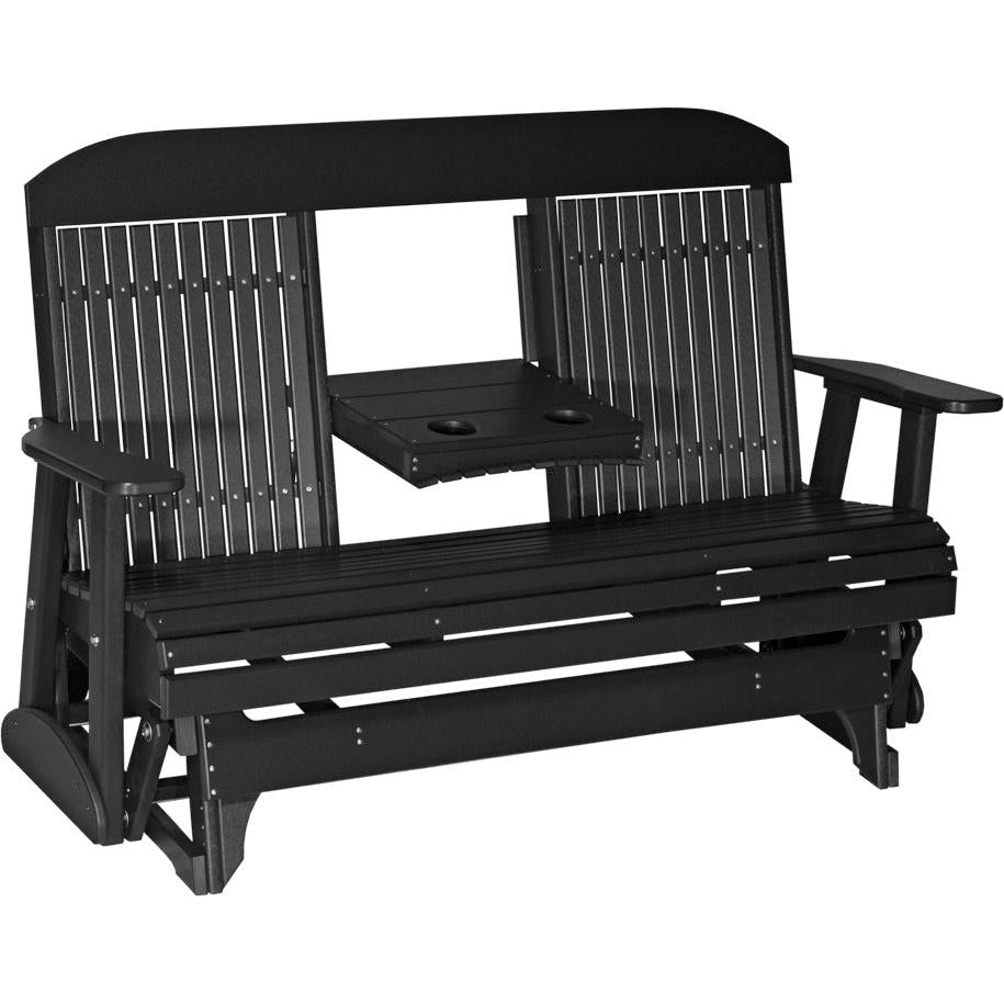 LC5CPGBK-LuxCraft-5' Classic Glider-Black-Pangaea Patio