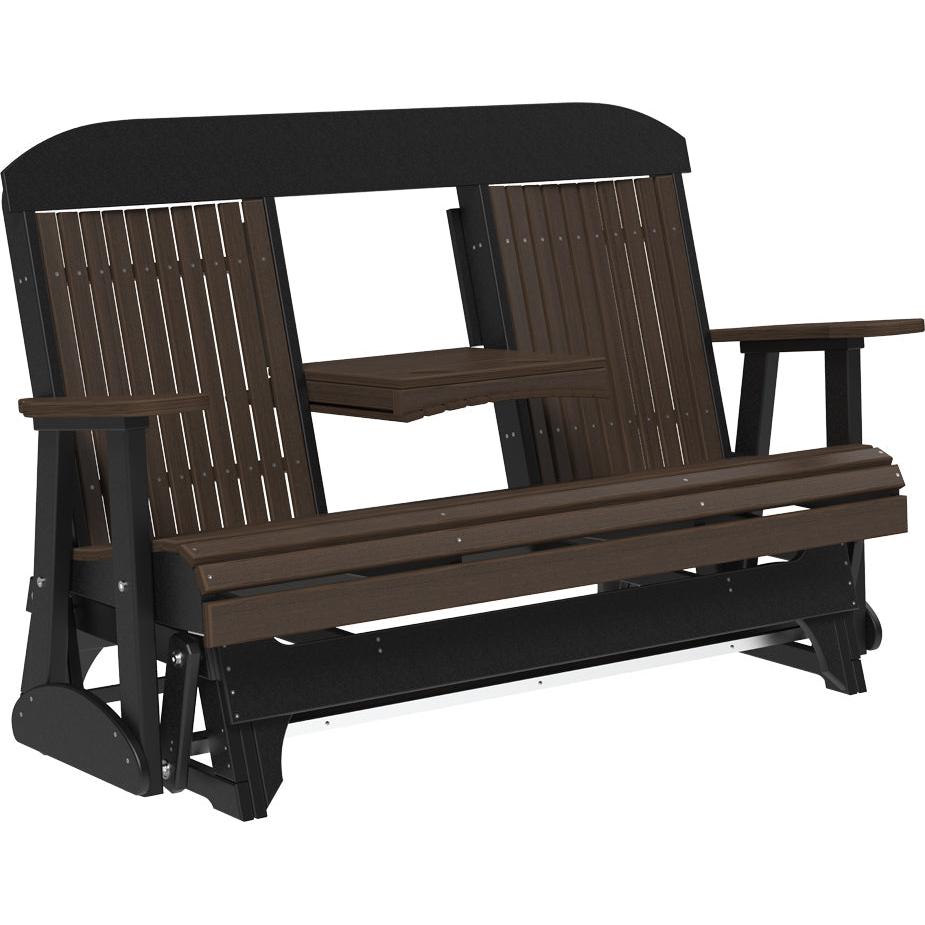 LC5CPGBZWB-LuxCraft-5' Classic Glider-Coastal Gray Black-Pangaea Patio