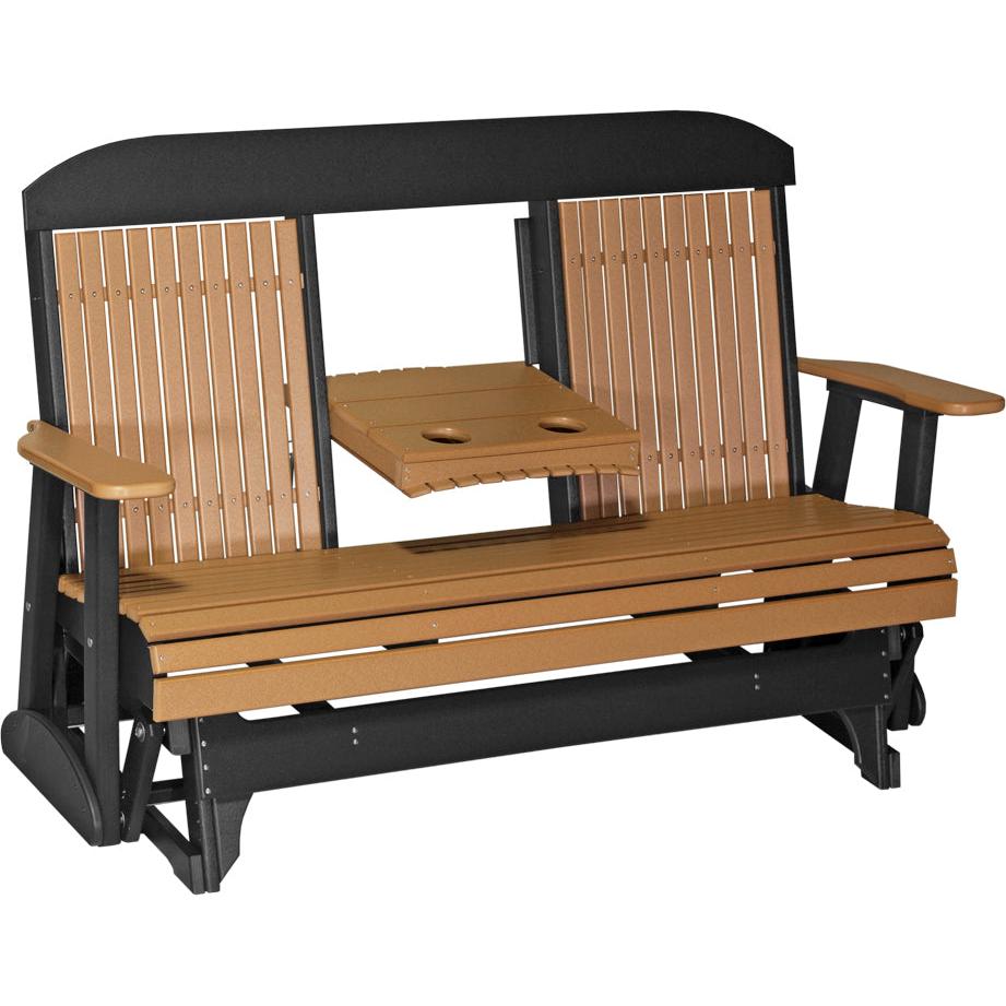 LC5CPGCB-LuxCraft-5' Classic Glider-Cedar Black-Pangaea Patio