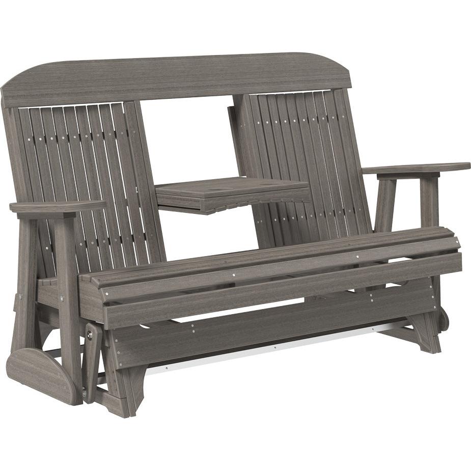 LC5CPGCG-LuxCraft-5' Classic Glider-Brazilian Walnut Black-Pangaea Patio