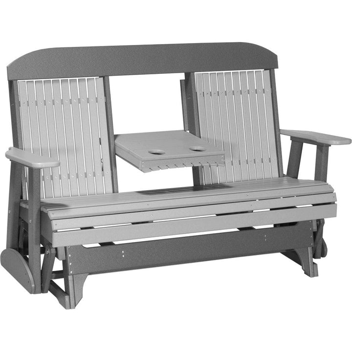 LC5CPGDGS-LuxCraft-5' Classic Glider-Dove Gray Slate-Pangaea Patio