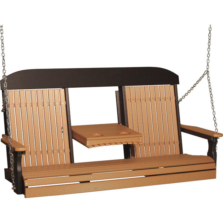 LC5CPSCB-LuxCraft-5' Classic Swing-Cedar Black-Pangaea Patio