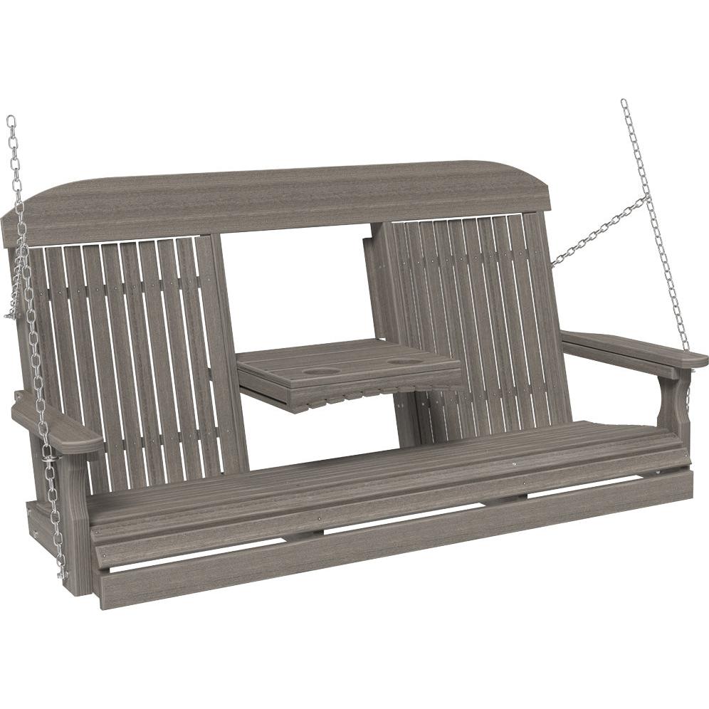 LC5CPSCG-LuxCraft-5' Classic Swing-Coastal Gray-Pangaea Patio