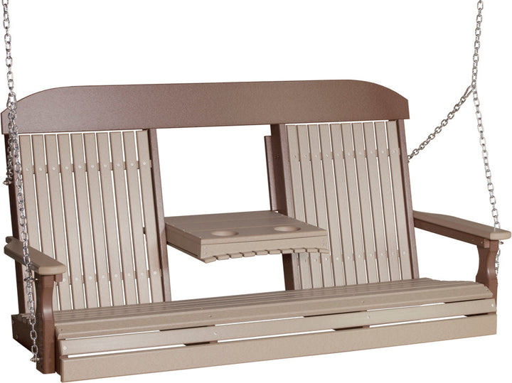 LC5CPSWWCBR-LuxCraft-5' Classic Swing-Pangaea Patio