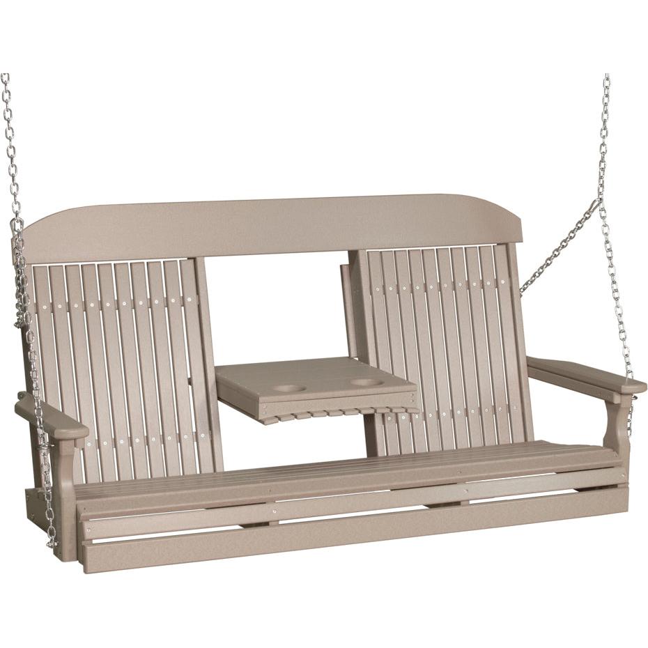 LC5CPSWW-LuxCraft-5' Classic Swing-Weatherwood-Pangaea Patio