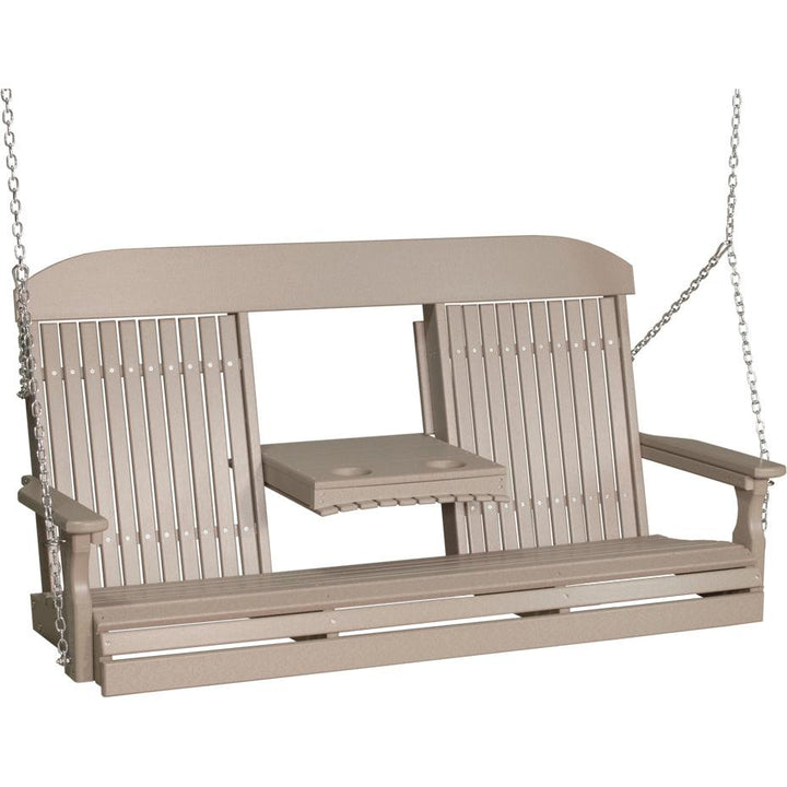 LC5CPSWW-LuxCraft-5' Classic Swing-Weatherwood-Pangaea Patio