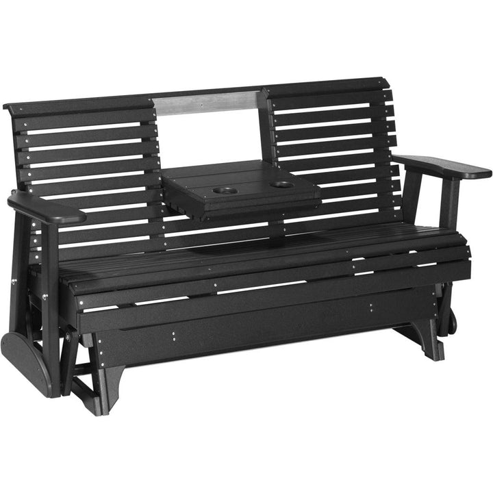 LC5PPGBK-LuxCraft-5' Plain Glider-Black-Pangaea Patio