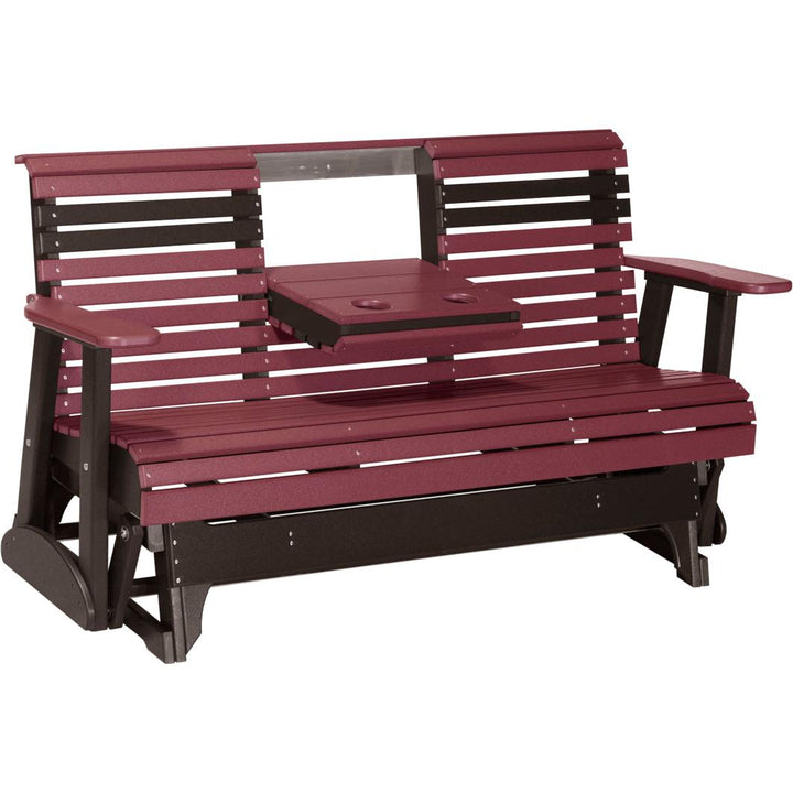 LC5PPGCHB-LuxCraft-5' Plain Glider-Cherrywood Black-Pangaea Patio