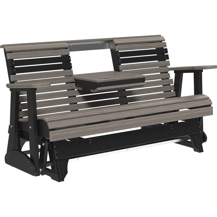 LC5PPGCGB-LuxCraft-5' Plain Glider-Coastal Gray-Pangaea Patio