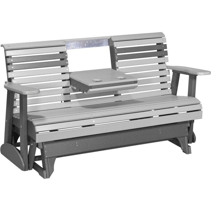 LC5PPGDGS-LuxCraft-5' Plain Glider-Dove Gray Slate-Pangaea Patio