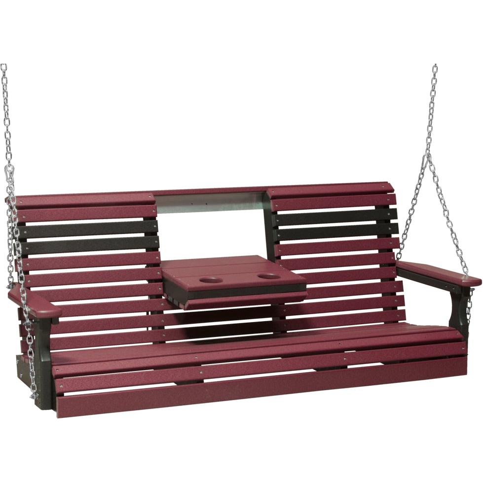 LC5PPSCHB-LuxCraft-5' Plain Swing-Cherrywood Black-Pangaea Patio