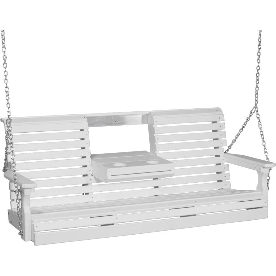 LC5PPSW-LuxCraft-5' Plain Swing-White-Pangaea Patio