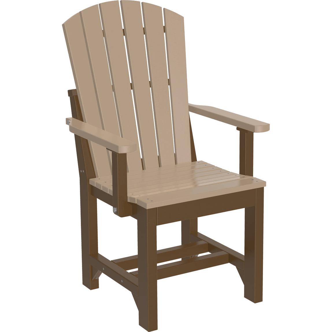 LCAACDDGB-LuxCraft-Adirondack Arm Chair-Dining-Dove Gray Black-Pangaea Patio
