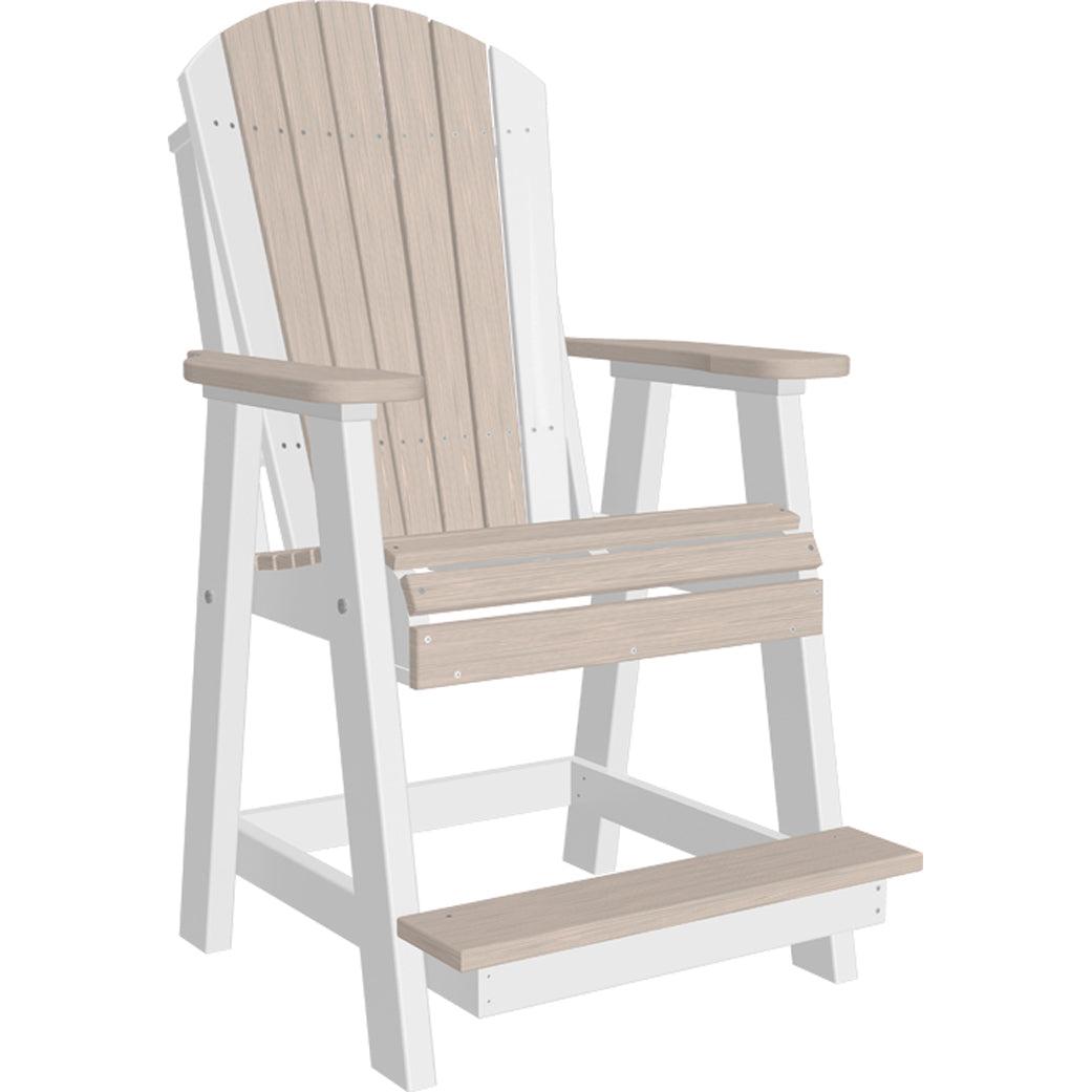LCPABCBIW-LuxCraft-Adirondack Balcony Chair-Birch White-Pangaea Patio