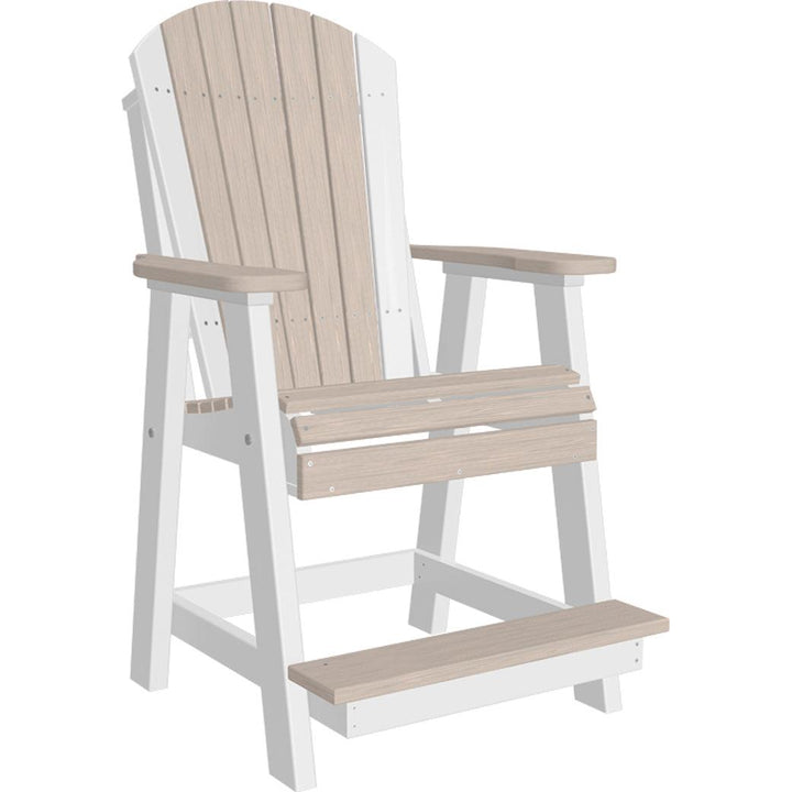 LCPABCBIW-LuxCraft-Adirondack Balcony Chair-Birch White-Pangaea Patio