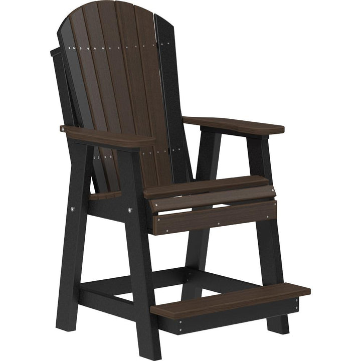 LCPABCBZWB-LuxCraft-Adirondack Balcony Chair-Coastal Gray Black-Pangaea Patio