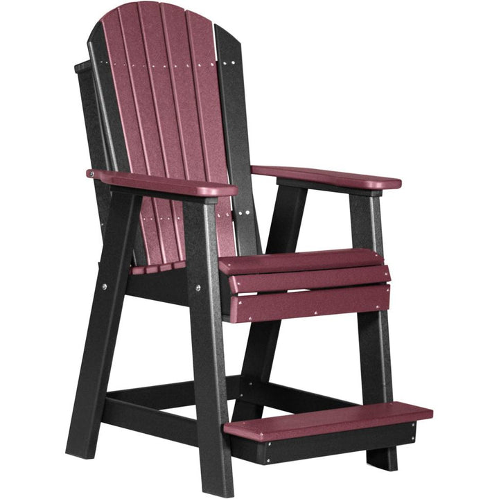 LCPABCCHB-LuxCraft-Adirondack Balcony Chair-Cherrywood Black-Pangaea Patio
