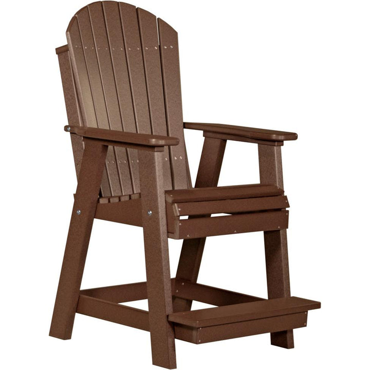 LCPABCCBR-LuxCraft-Adirondack Balcony Chair-Chestnut Brown-Pangaea Patio