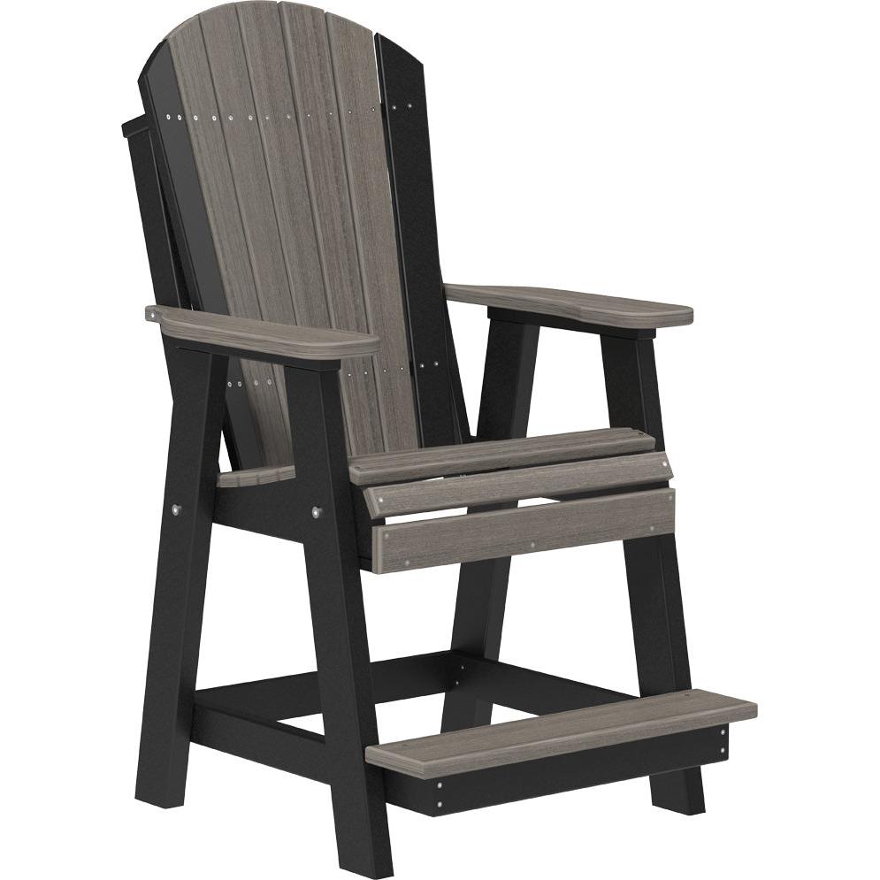 LCPABCCGB-LuxCraft-Adirondack Balcony Chair-Coastal Gray-Pangaea Patio