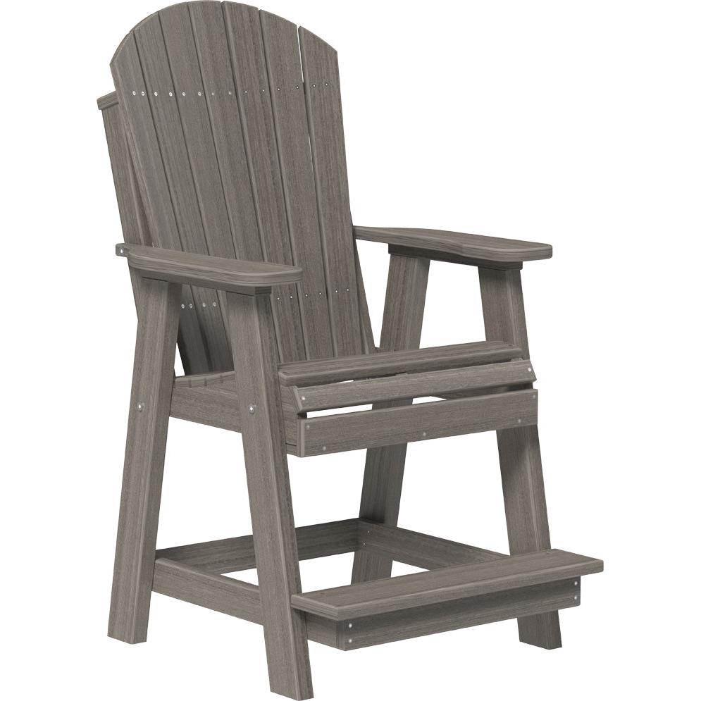 LCPABCCG-LuxCraft-Adirondack Balcony Chair-Brazilian Walnut Black-Pangaea Patio