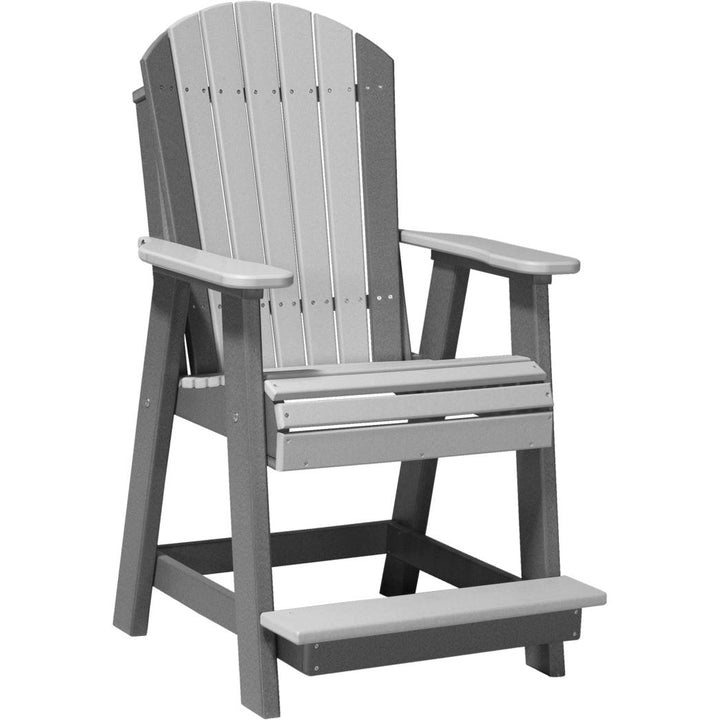 LCPABCDGS-LuxCraft-Adirondack Balcony Chair-Dove Gray Slate-Pangaea Patio