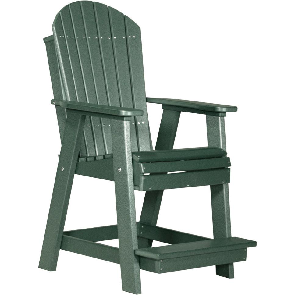 LCPABCG-LuxCraft-Adirondack Balcony Chair-Green-Pangaea Patio
