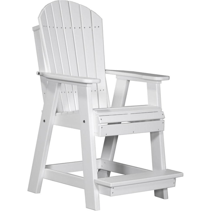 LCPABCW-LuxCraft-Adirondack Balcony Chair-White-Pangaea Patio