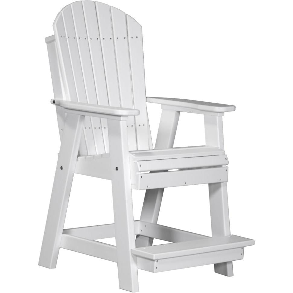 LCPABCW-LuxCraft-Adirondack Balcony Chair-White-Pangaea Patio