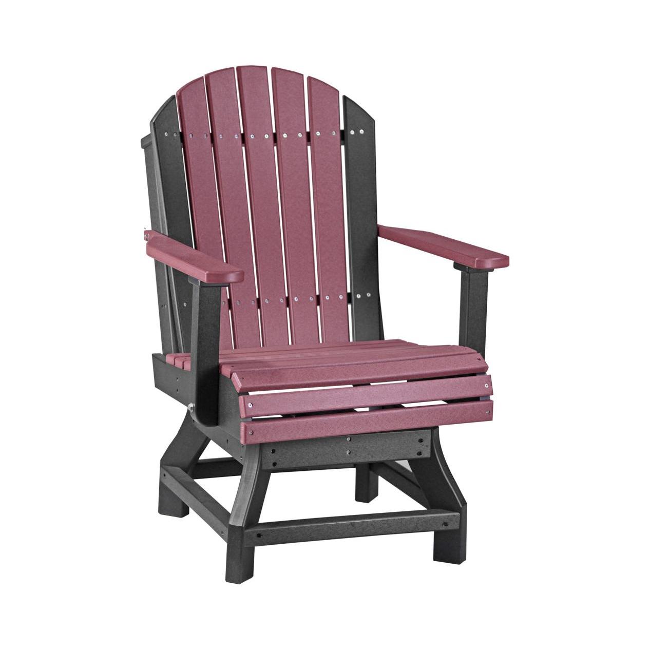 LCPASCCAM-LuxCraft-Adirondack Swivel Chair-Counter-Antique Mahogany-Pangaea Patio