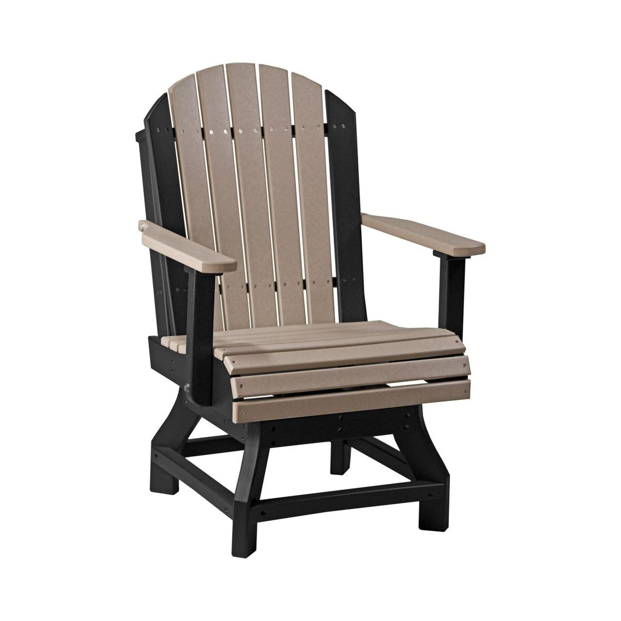 LCPASCDCHB-LuxCraft-Adirondack Swivel Chair-Dining-Cherrywood Black-Pangaea Patio
