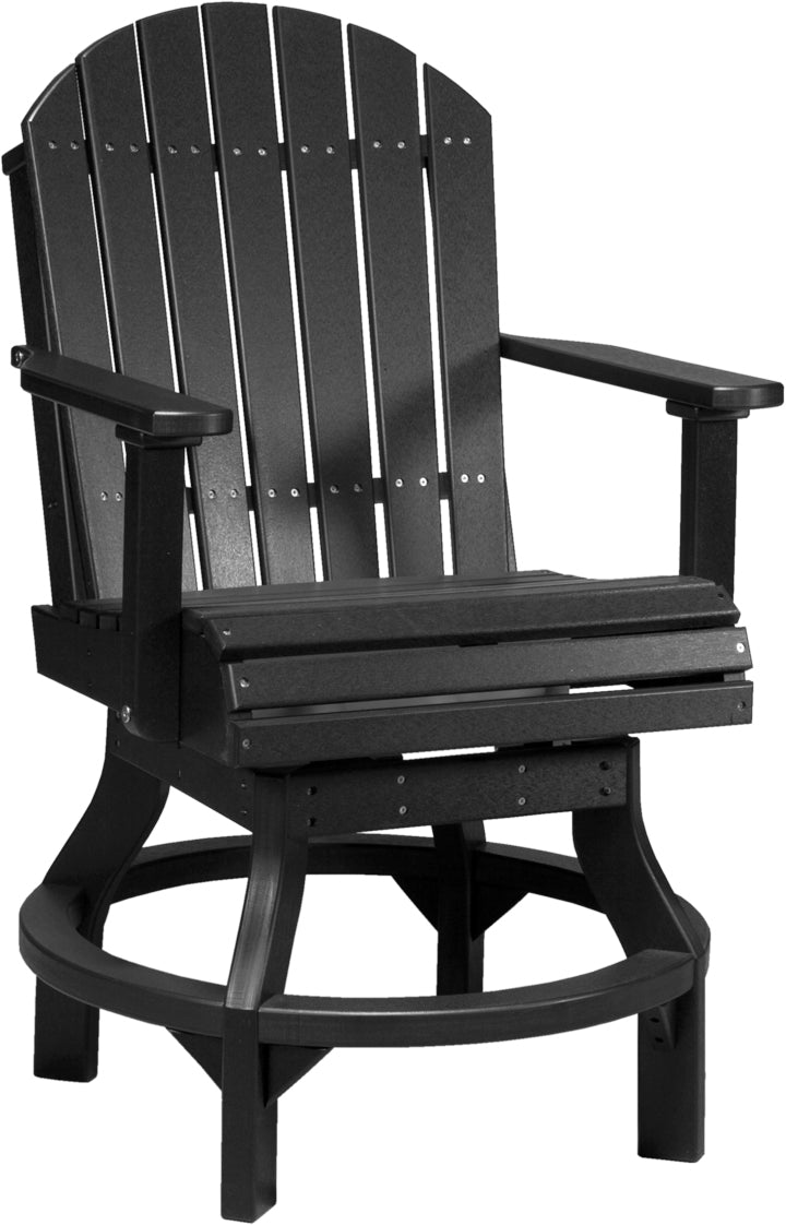 LCPASCCBK-LuxCraft-Adirondack Swivel Chair-Pangaea Patio