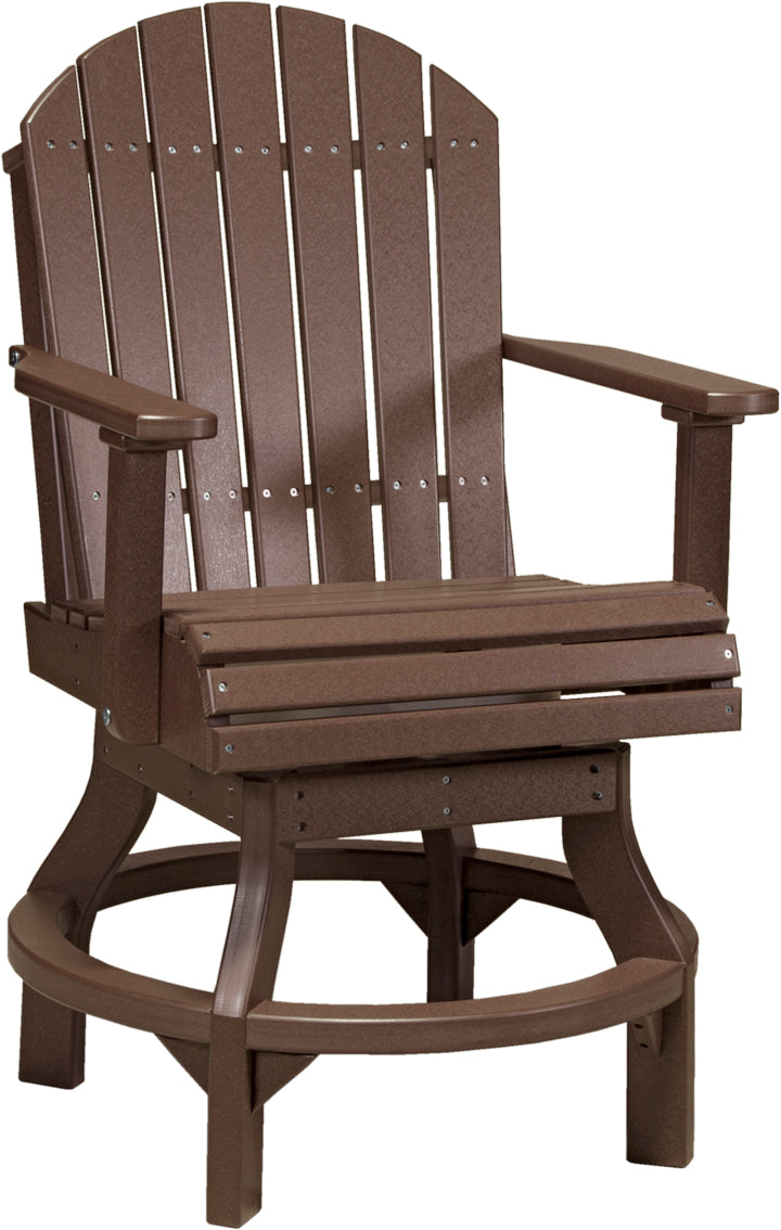 LCPASCCCBR-LuxCraft-Adirondack Swivel Chair-Pangaea Patio