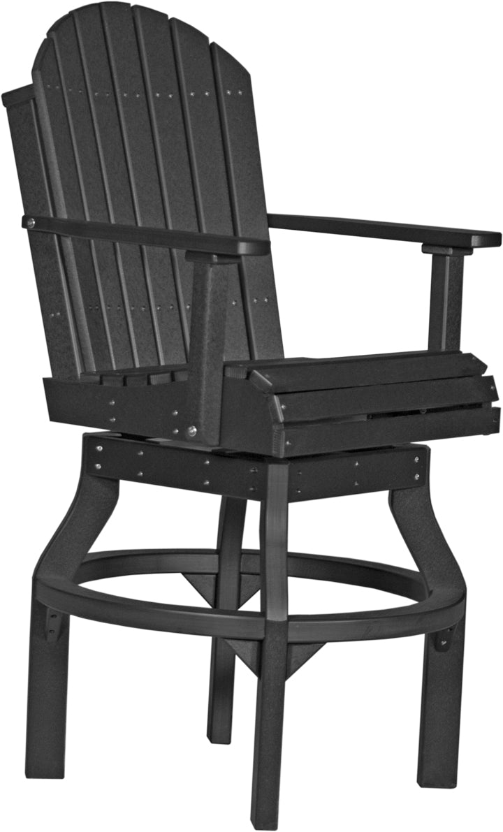 LCPASCBBK-LuxCraft-Adirondack Swivel Chair-Pangaea Patio