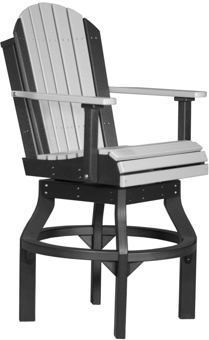 LCPASCBDGB-LuxCraft-Adirondack Swivel Chair-Pangaea Patio