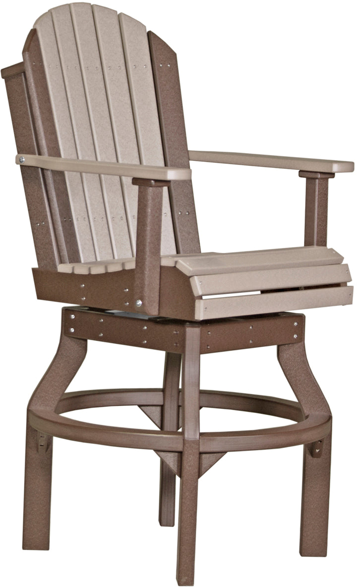 LCPASCBWWCBR-LuxCraft-Adirondack Swivel Chair-Pangaea Patio