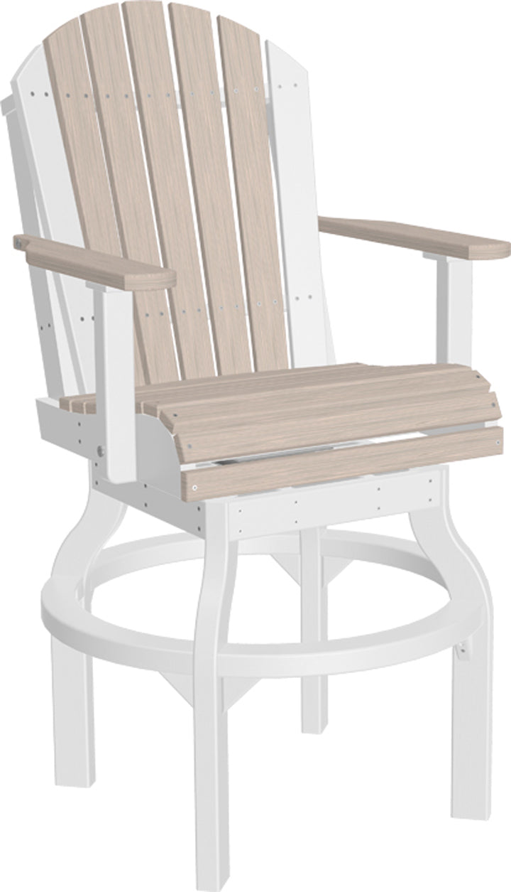 LCPASCBBIW-LuxCraft-Adirondack Swivel Chair-Pangaea Patio