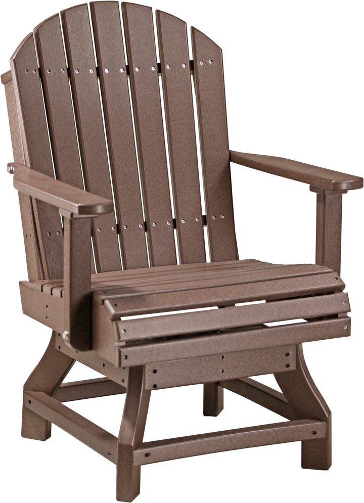 LCPASCDCBR-LuxCraft-Adirondack Swivel Chair-Pangaea Patio