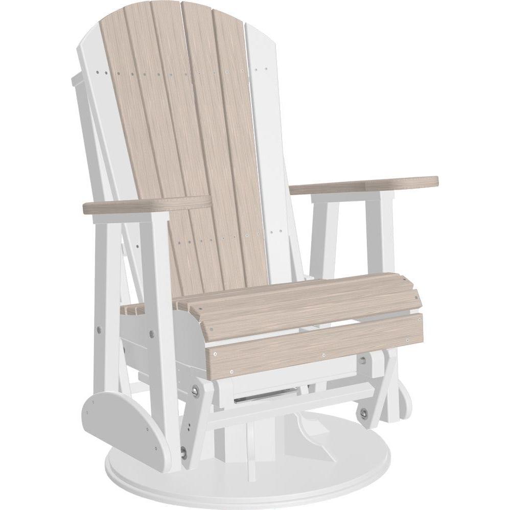 LC2SAPGBIW-LuxCraft-Adirondack Swivel Glider Chair-Birch White-Pangaea Patio