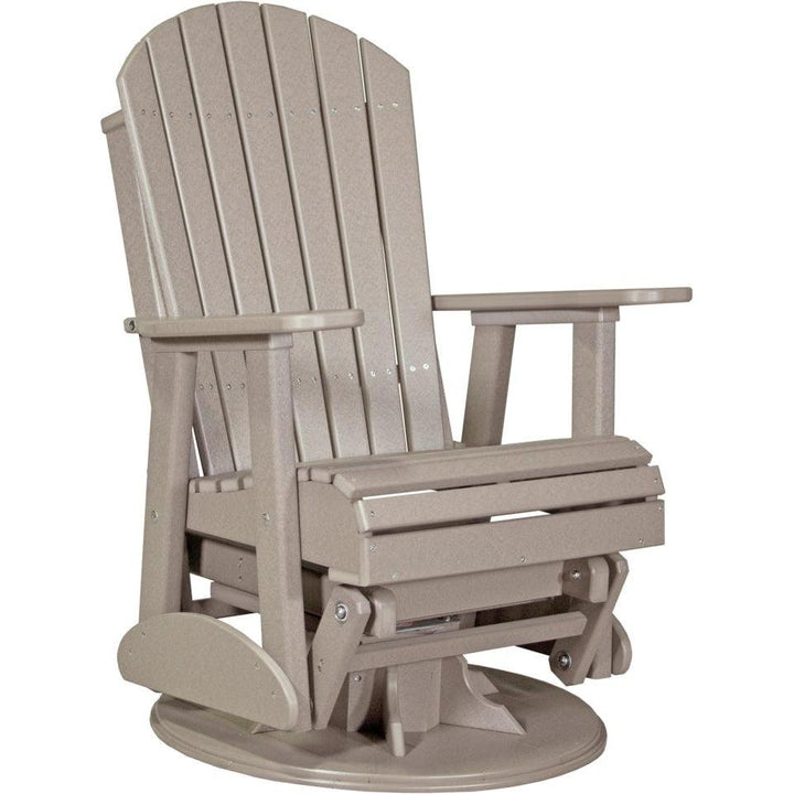 LC2SAPGWW-LuxCraft-Adirondack Swivel Glider Chair-Weatherwood-Pangaea Patio