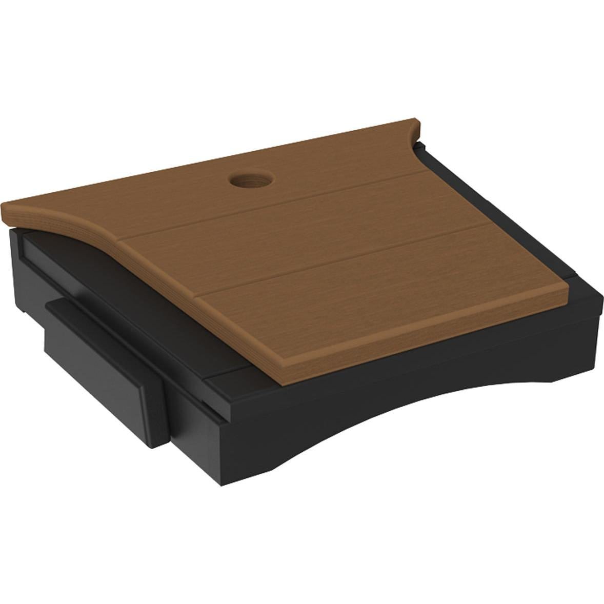 LCBTTAMB-LuxCraft-Balcony Tete-A-Tete Table-Antique Mahogany Black-Pangaea Patio