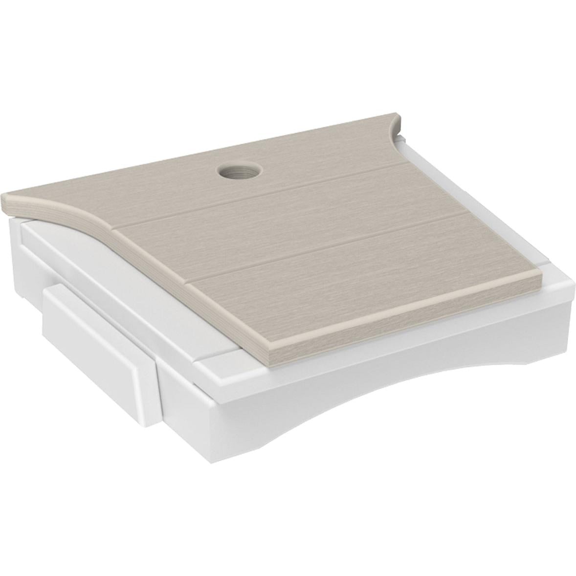 LCBTTBIW-LuxCraft-Balcony Tete-A-Tete Table-Birch White-Pangaea Patio