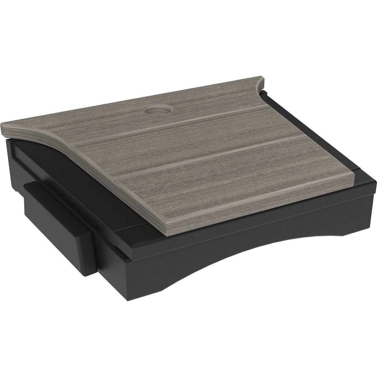 LCBTTCGB-LuxCraft-Balcony Tete-A-Tete Table-Coastal Gray-Pangaea Patio