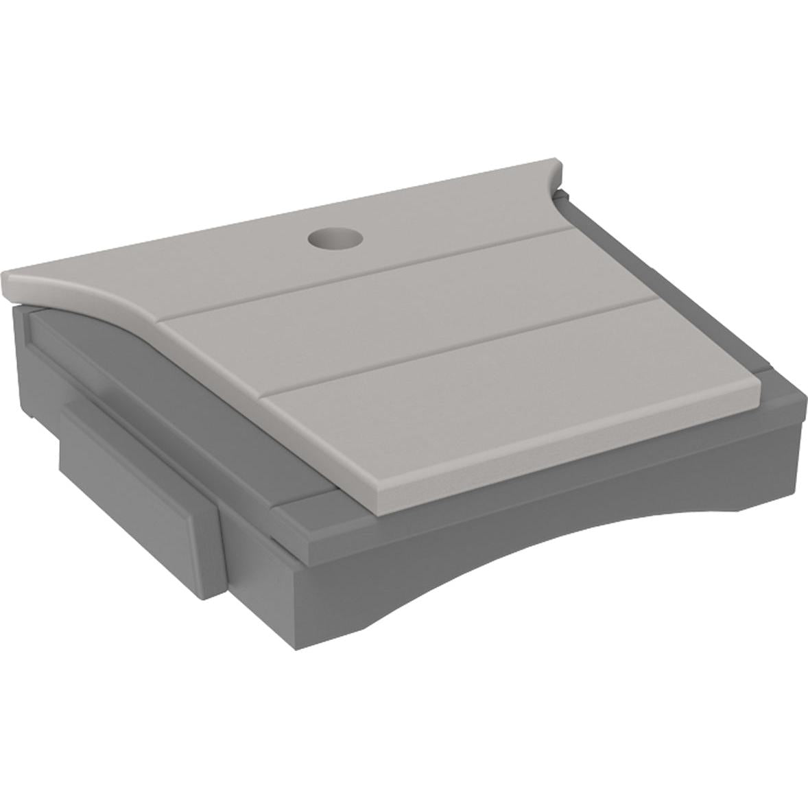 LCBTTDGS-LuxCraft-Balcony Tete-A-Tete Table-Dove Gray Slate-Pangaea Patio