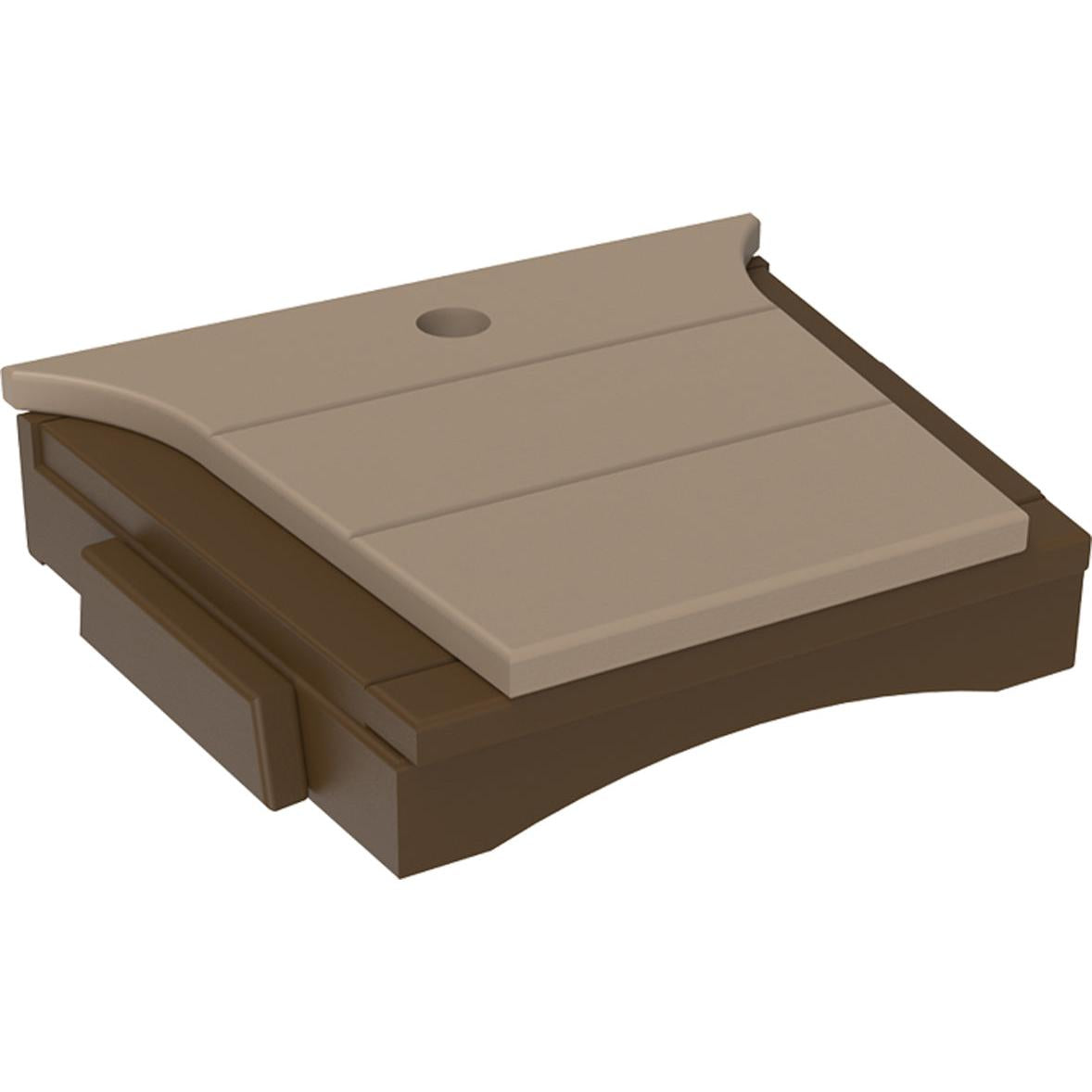 LCBTTWWCBR-LuxCraft-Balcony Tete-A-Tete Table-Weatherwood Chestnut Brown-Pangaea Patio