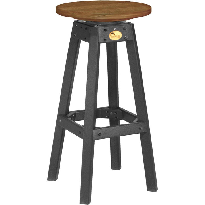 LCPBSAMB-LuxCraft-Bar Stool-Antique Mahogany Black-Pangaea Patio