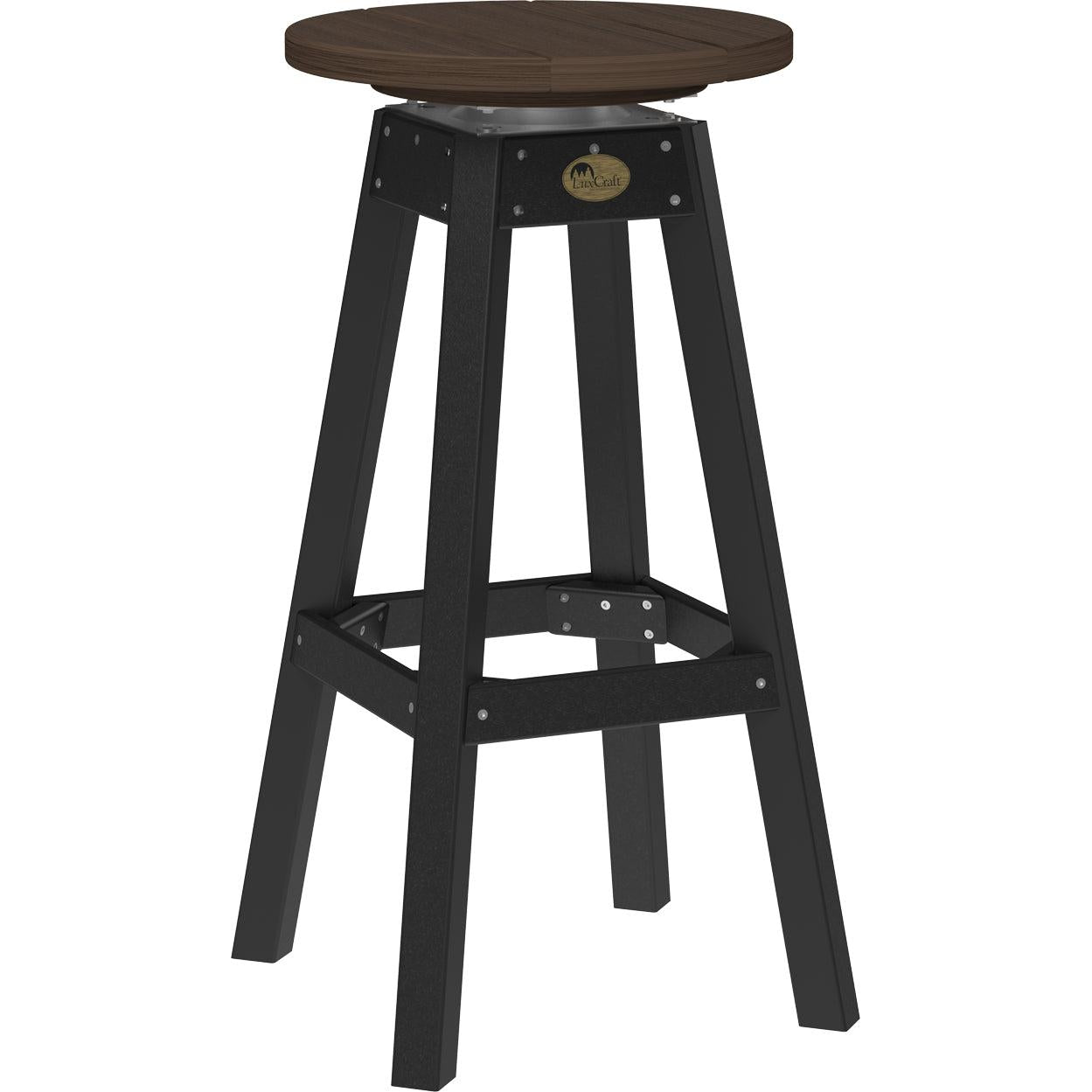LCPBSBZWB-LuxCraft-Bar Stool-Coastal Gray Black-Pangaea Patio