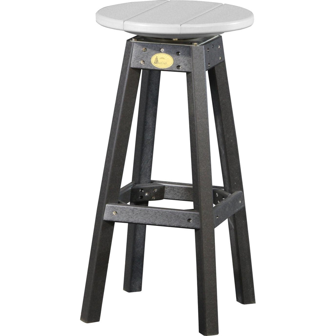 LCPBSDGB-LuxCraft-Bar Stool-Dove Gray Black-Pangaea Patio