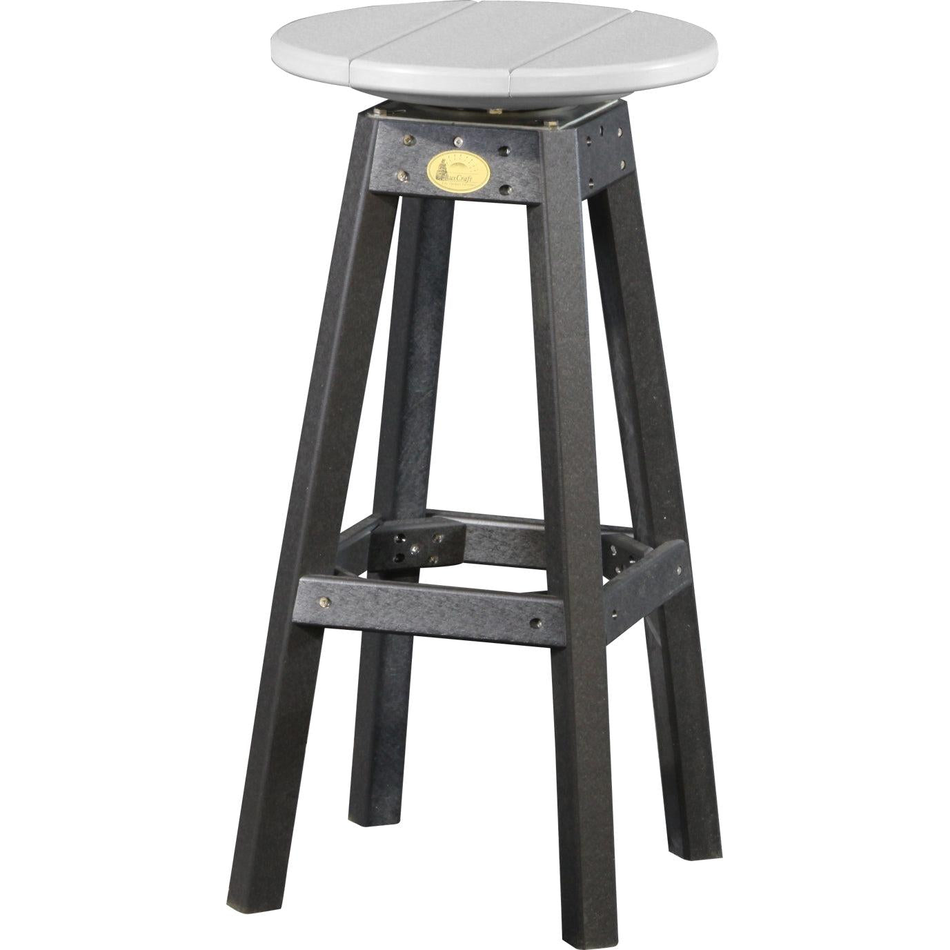 LCPBSDGB-LuxCraft-Bar Stool-Dove Gray Black-Pangaea Patio