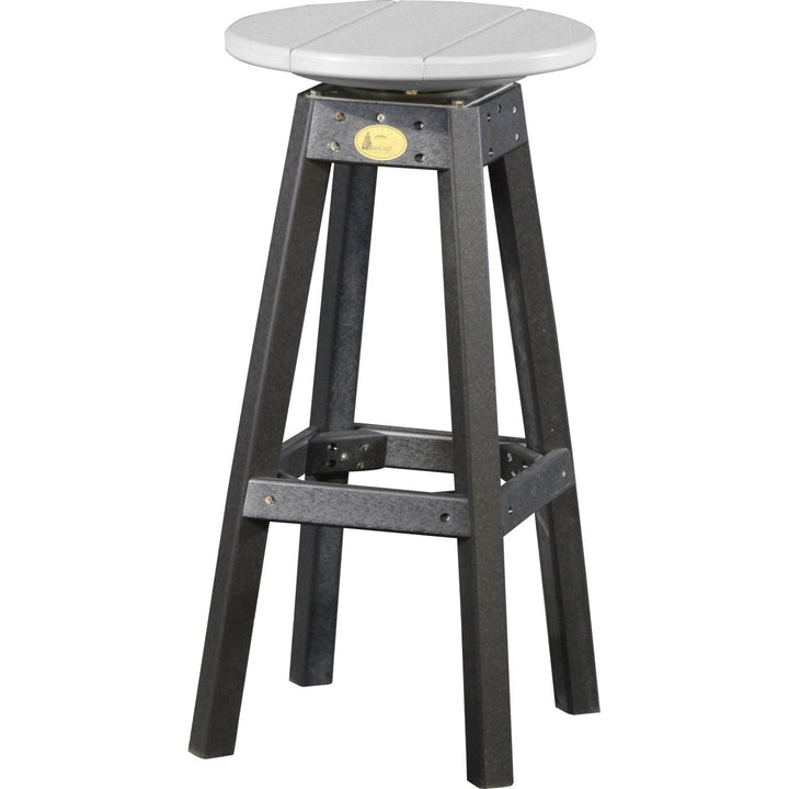 LCPBSDGB-LuxCraft-Bar Stool-Dove Gray Black-Pangaea Patio