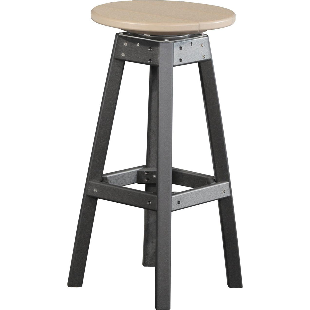 LCPBSWWB-LuxCraft-Bar Stool-Weatherwood Black-Pangaea Patio